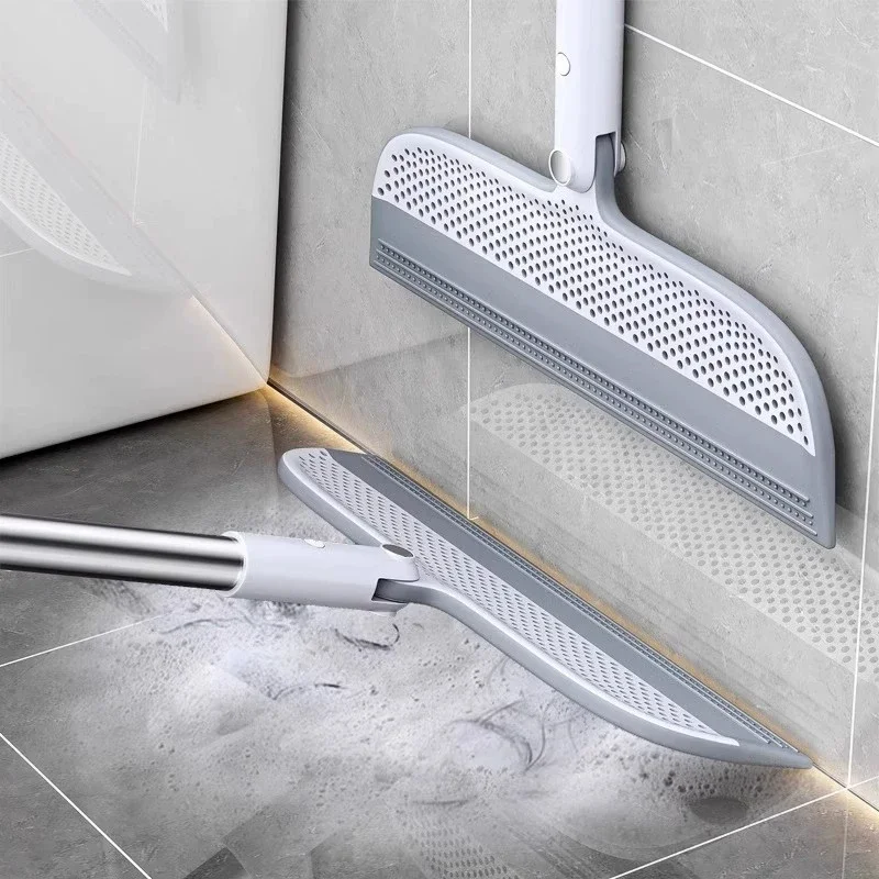 1pc vassoura mágica destacável para cozinha do banheiro, raspador de rodo de silicone dupla face, ferramenta de limpeza multi-superfície