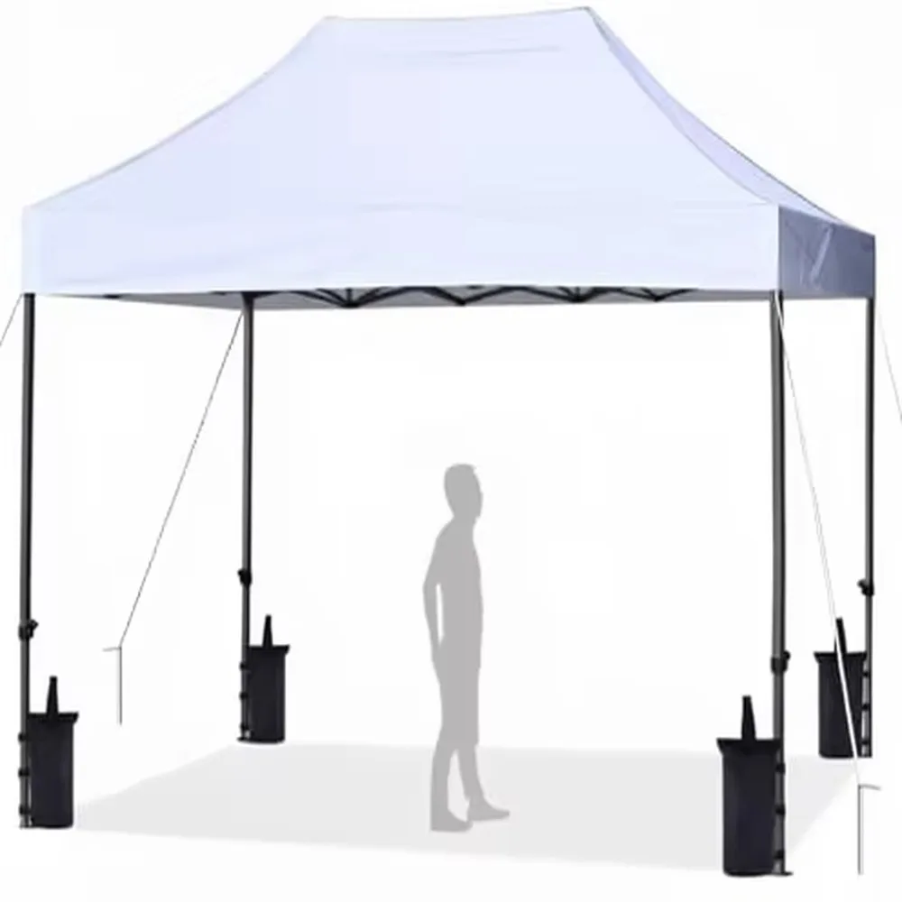 Factory Direct 10x15 ft Pop up Canopy Tent Commercial Instant Shelter with Wheeled Carry Bag 170T Polyester