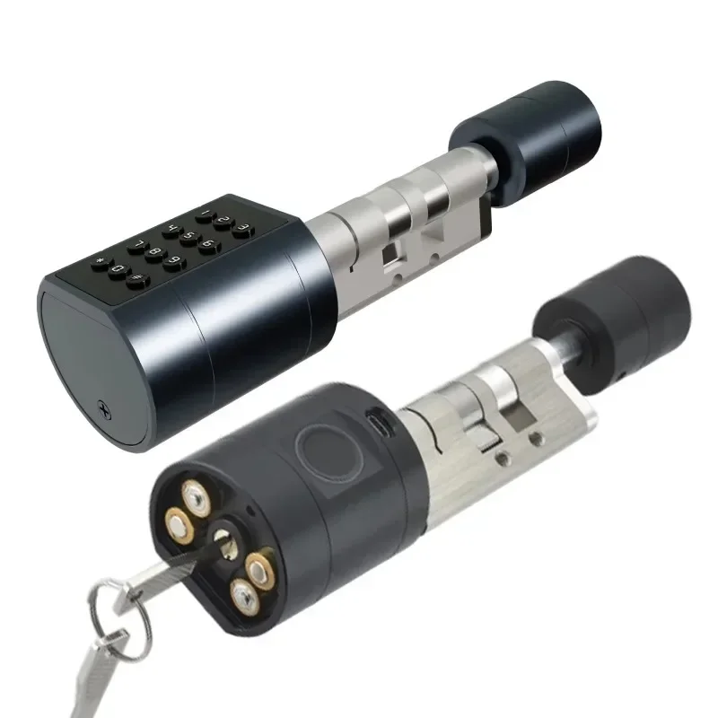 

Fingerprint smart lock cylinder Bluetooth password Mechanical key Digital smart electronic door lock cylinder