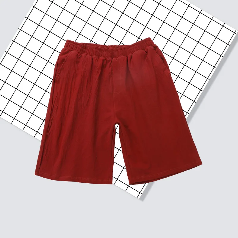 

Мужские летние хлопковые льняные пляжные брюки с большой талией из чистого хлопка, домашние брюки, удобные дышащие повседневные молодежные свободные брюки