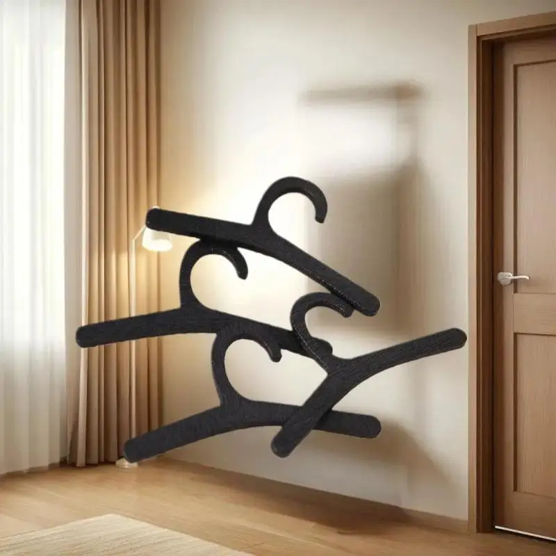 인형의 집 화이트/블랙 1/12 나무 옷걸이 장난감, 10개 세트, 재미있는 코스프레 미니어처 가구