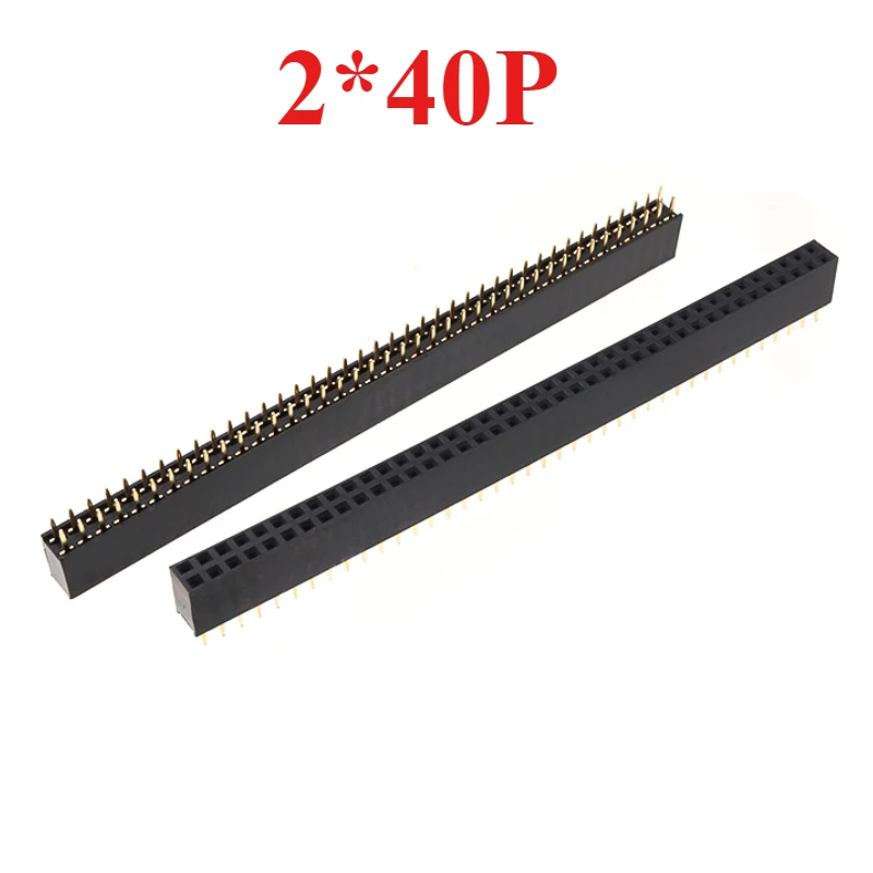 

30Pcs 2.54mm Double Row Straight Needle Female Socket 2*2P/3P/4P/5P/6P/7P/8P/9P/10P/12P/13P/14P/15P/16P/17P/18P/20P/30P/40P Pin