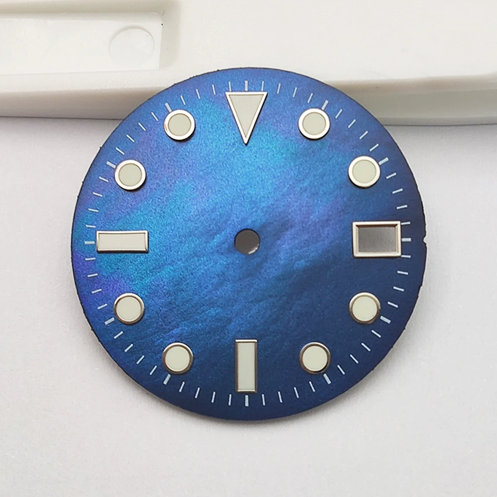 29mm Pearl Dial Watch Dial Green Luminous Watch Face Fit NH35/36/70/72 Movement Watch Parts Customizable Logo Dial
