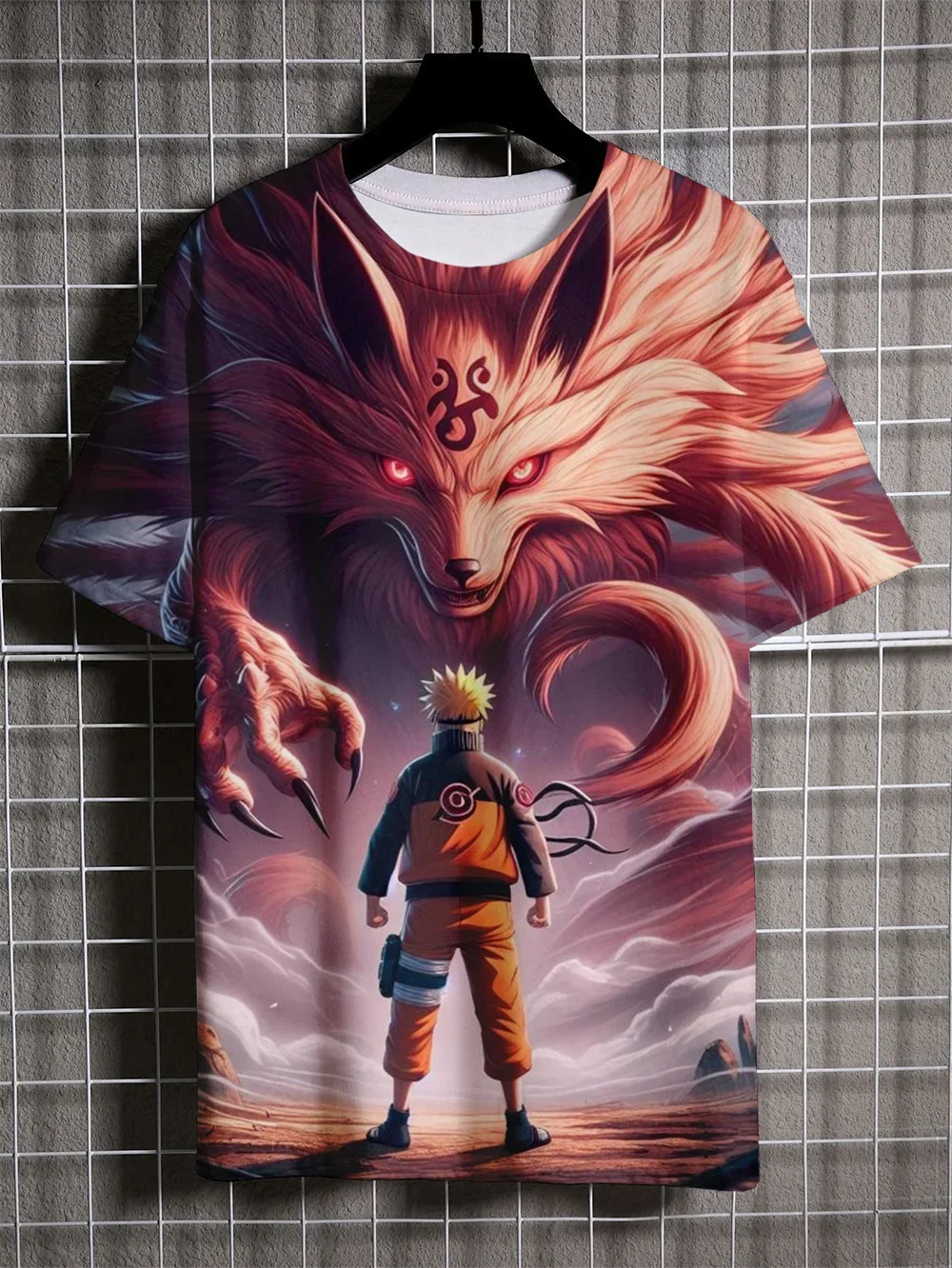

2025 Summer New Fashion Japanese Anime Naruto Men's T-shirt 3D Printed Naruto Pattern Street Casual Oversized Men Short Sleeve