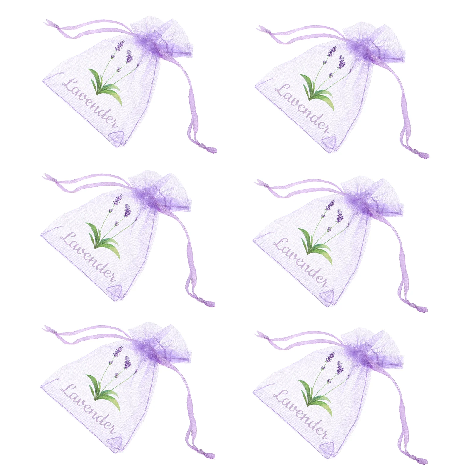 

20pcs Lavender Sachets Bags Gauze Drawstring Bags Gauze Mesh Bags Closet Drawer Empty Organza Pouches For Herbs Spices Storage