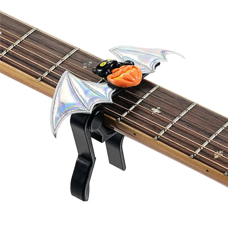 A74K-гитара каподастр для акустической электрогитары Хэллоуин летучая мышь гитарный каподастр милый дизайн летучей мыши в виде тыквы