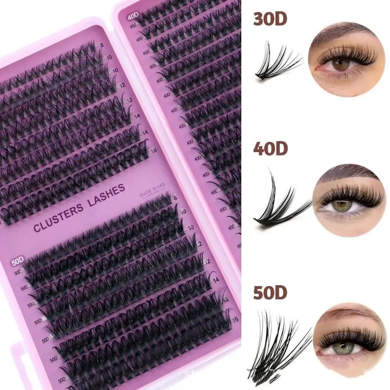 DIY Eyelash Clusters Kit Individual Eyelashes Kit Large Capacity Wispy Lashes Eyelash Extensions Kit Reuseable