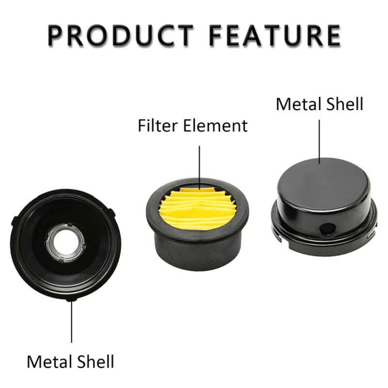 12.5mm 16mm 20mm Air Compressor Noise Filter Metal Air Compressor Intake Filter Sound Muffler 1/2'' 5/8' 3/4'' Thread