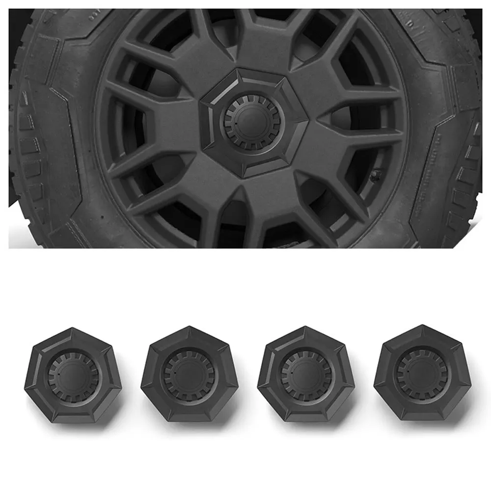 

Wheel Hub Center Cover for Tesla Cybertruck 2024 2025 ABS Decoration Wheel Cap Cover Kit Car Exterior Accessories 4pcs