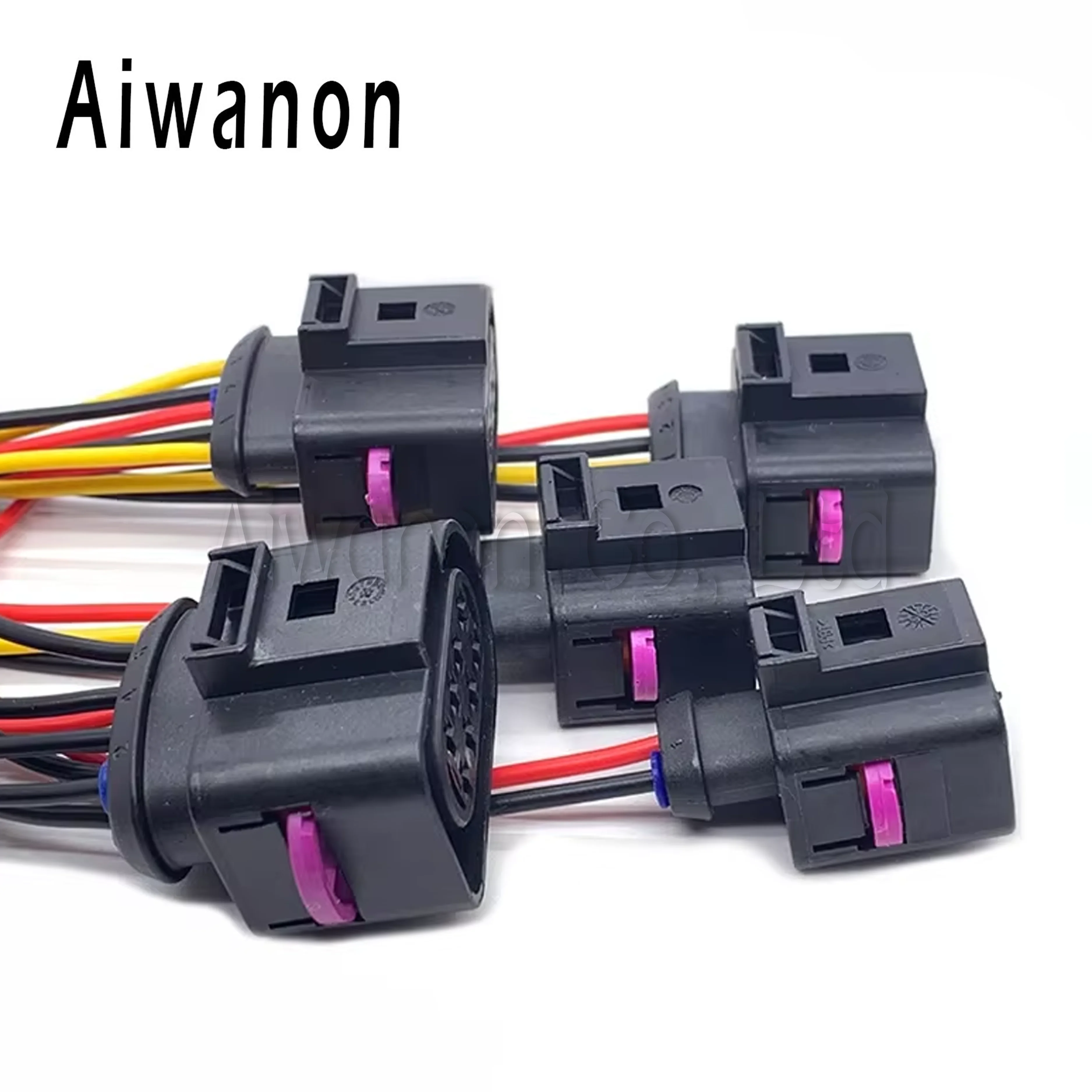 1 Set 2 3 4 5 6 8 10 Pin 3.5mm Auto Ignition Coil Horn Sensor Electrical Connectors Female Wire Harness Plug 1J0973722
