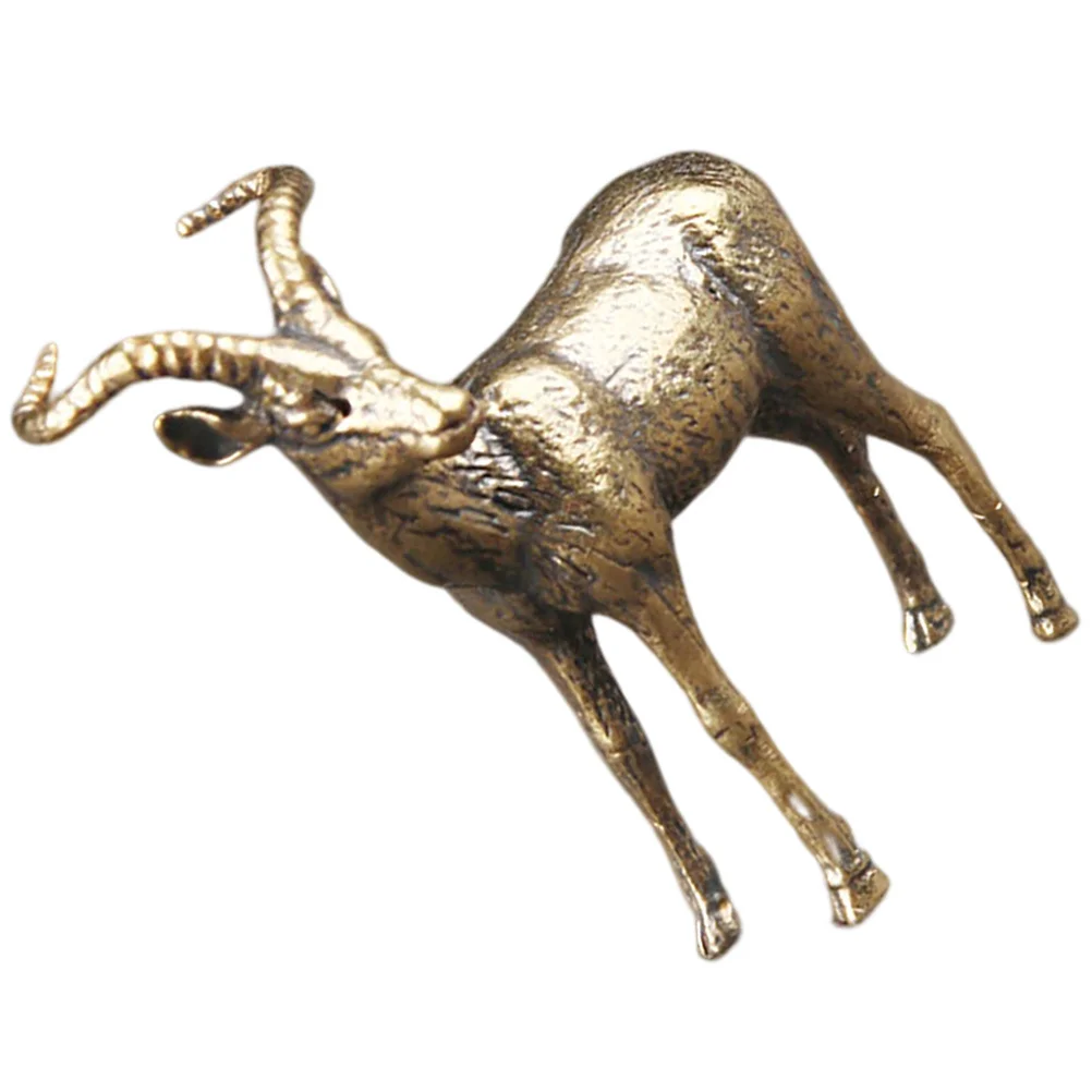 

Copper Tibetan Antelope Decoration Exquisite Vintage Home Desk Decor for Living Room Bedroom Dining Room Shelf Table Accessories