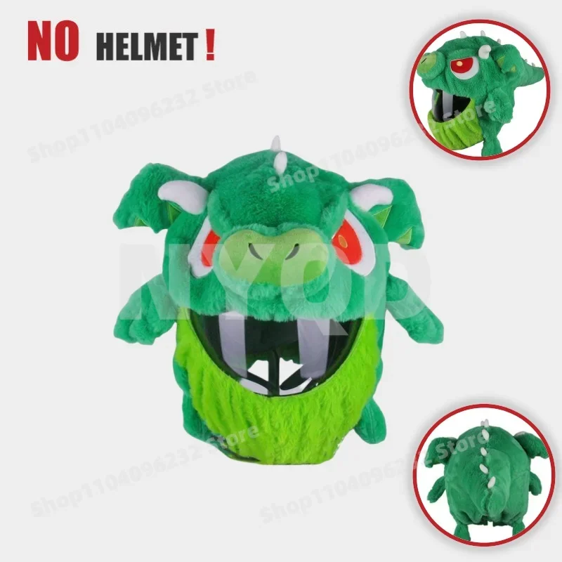 Simpatica copertura per casco da motociclista Cappello in peluche per cartoni animati Copertura per casco invernale antivento calda adatta per casco completo LS2/GSB/MT