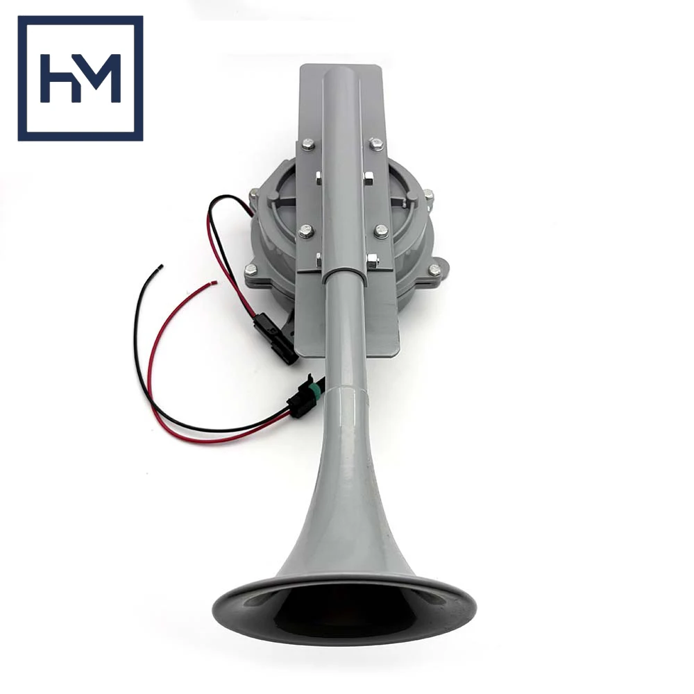 120dB 510Hz Electric Safety Horn 12V 24V, Heavy Duty Vehicle Warning Signal Horn Replacement for Truck & Construction Equipment