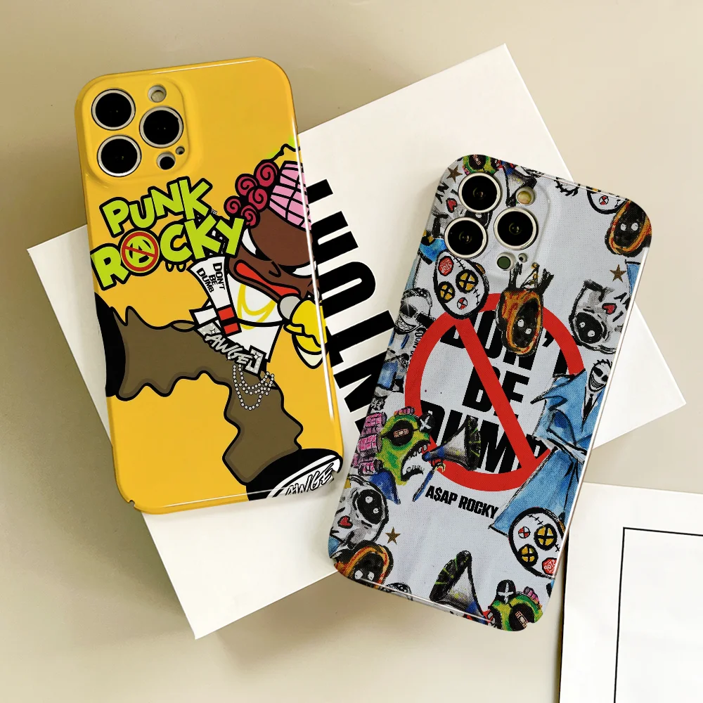 Funda para Teléfono A-ASAP R-Rocky Don't Be Dumb para iPhone 17 16 15 14 13 12 Plus Pro Max Mini Air, Brillante, al Mejor Precio, Protector de Pantalla