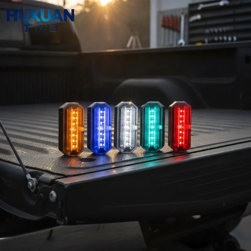 Solar Powered LED Warning Strobe Light, Wireless Anti-Collision Side Marker Safety Lamp For Car SUV Trailer Truck
