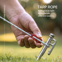 2 Pack 4mm Guy Lines Ultralight Tent Cords Outdoor Camping Accessories Guylines Rope for Tent Tarp