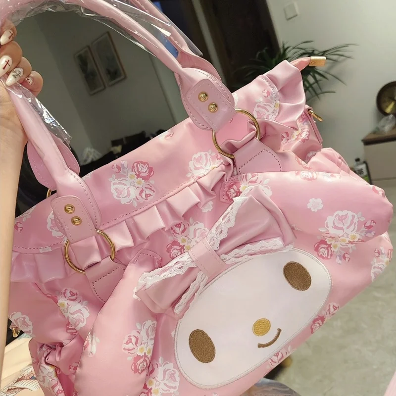

Cute Cartoon Character My Melody Printed Commuter Handbag Cute And Versatile Backpack Large Capacity Crossbody Bag Holiday Toys