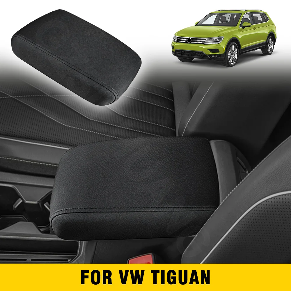 

For Volkswagen Tiguan 2019-2021 2022 2023 2024 Car Center Console Armrest Cover Leather Armrest Box Cover Interior Accessories