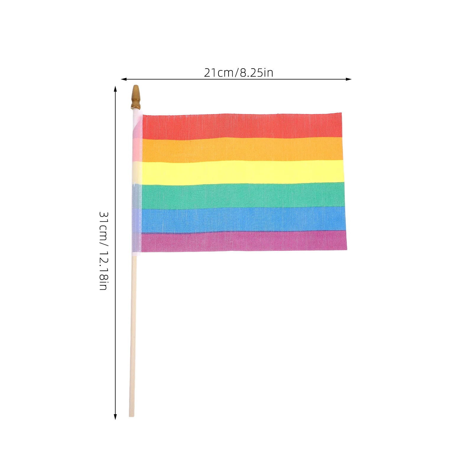 10 قطعة أعلام قوس قزح متينة محمولة باليد تضمين التنوع لمختلف الأحداث فخر قوس قزح أعلام الحب حديقة العلم