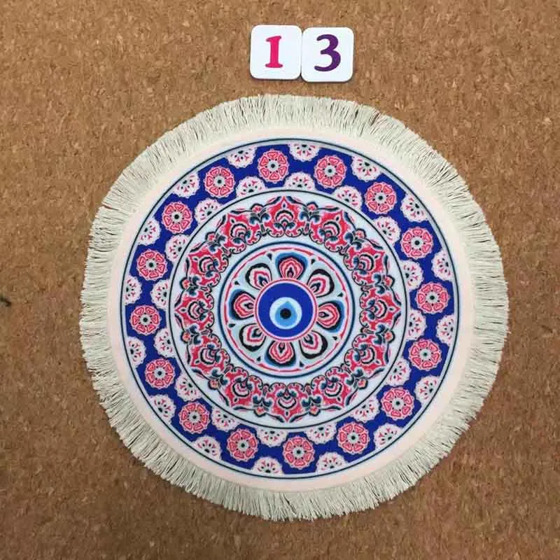 Round Persian carpet design, mouse pad, high-quality desktop decoration, rubber durable and washable
