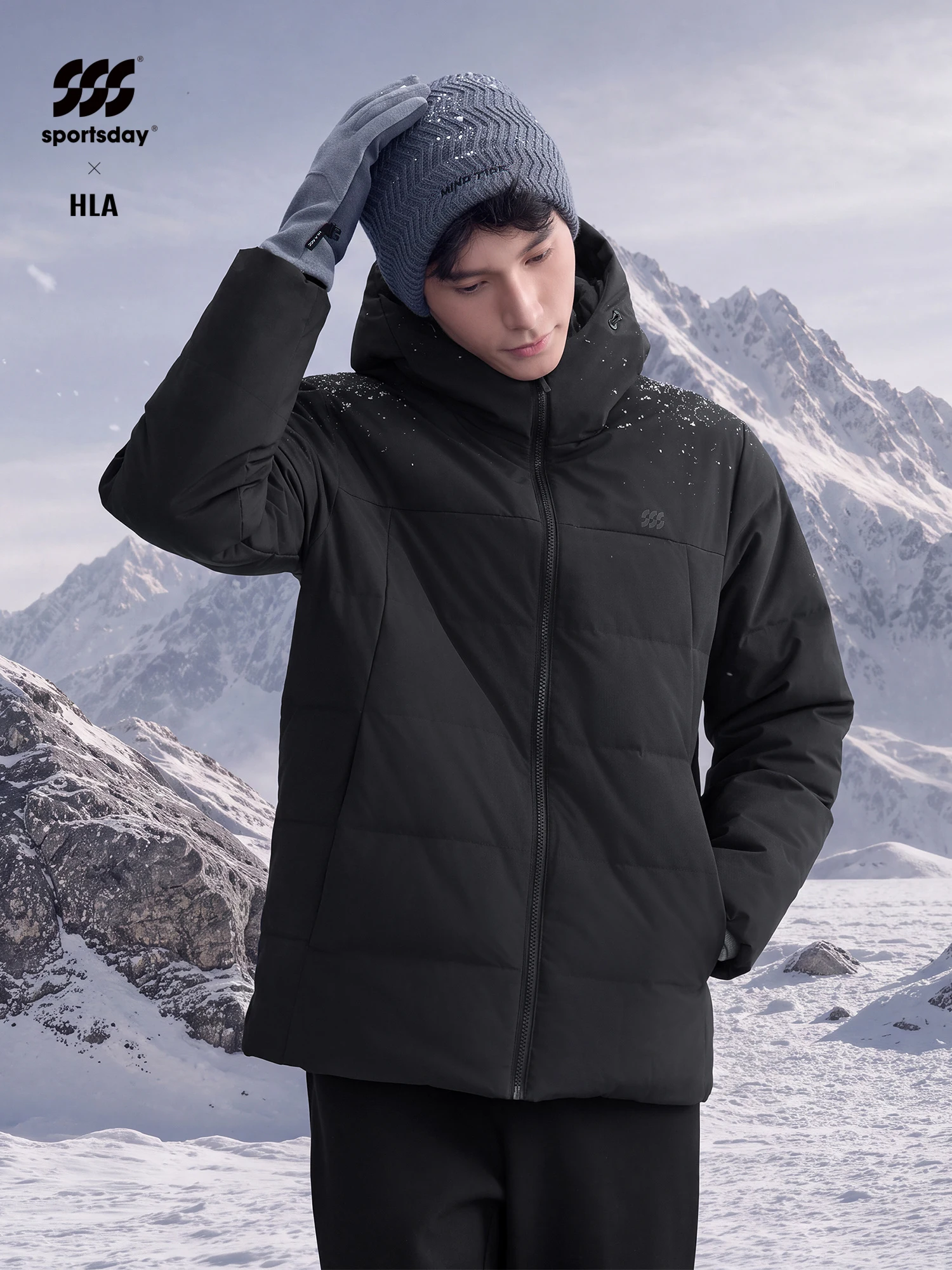 Three-Proof Sportsday Men's down Jacket Autumn Winter New Style Hooded Coat Casual Wear Polyester Fiber Duck down Filling