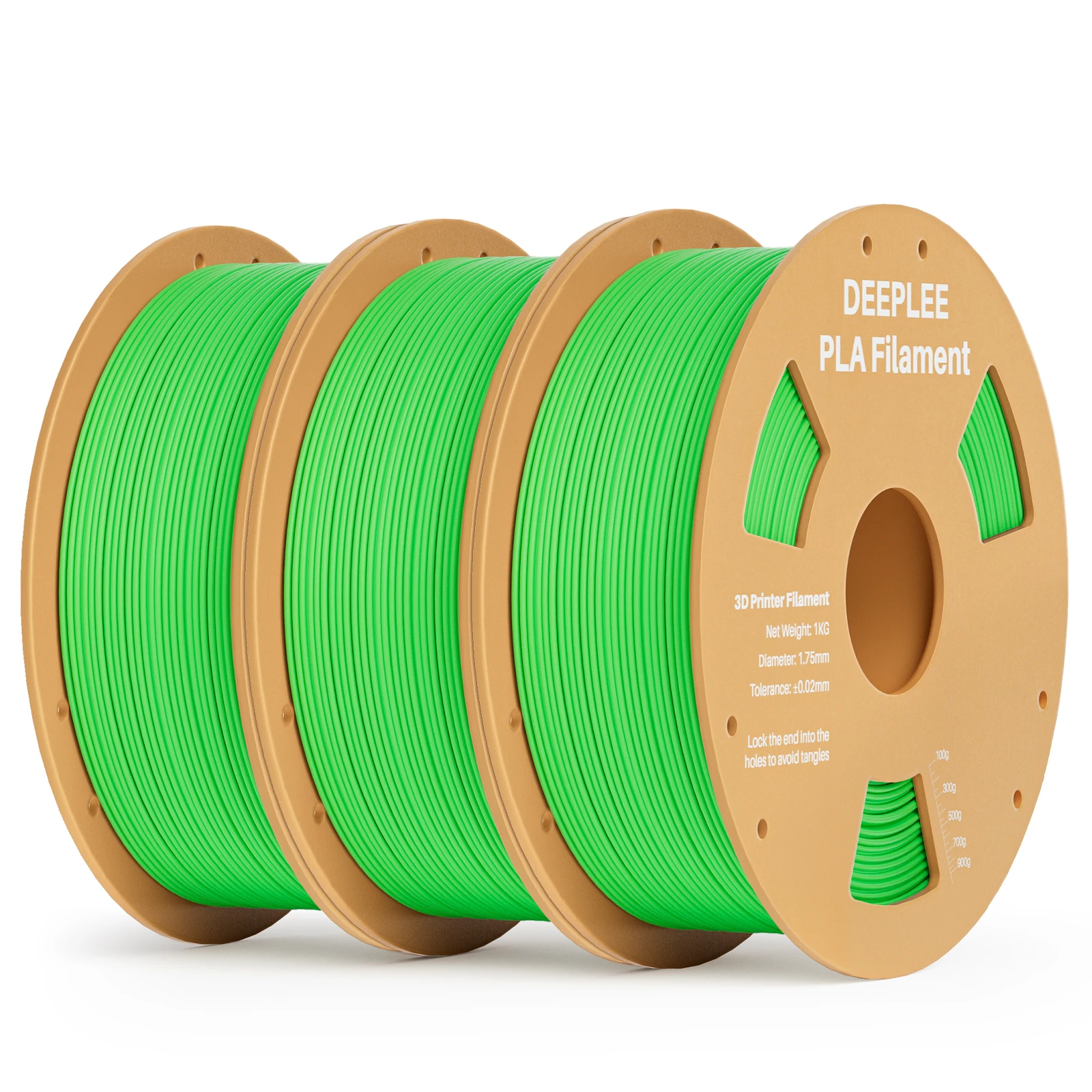 DEEPLEE PLA Filament 1,75mm 4KG, 3D-Drucker Filament Großpackung, Maßgenauigkeit +/- 0,02mm, 4er-Pack 1kg 3D-Druck Filament