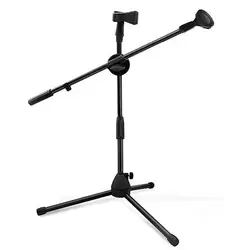 Floor Microphone Tripod Swing Arm Retractable Metal Microphone Stand Stage Performance Live Bracket Desktop Mic Tripod