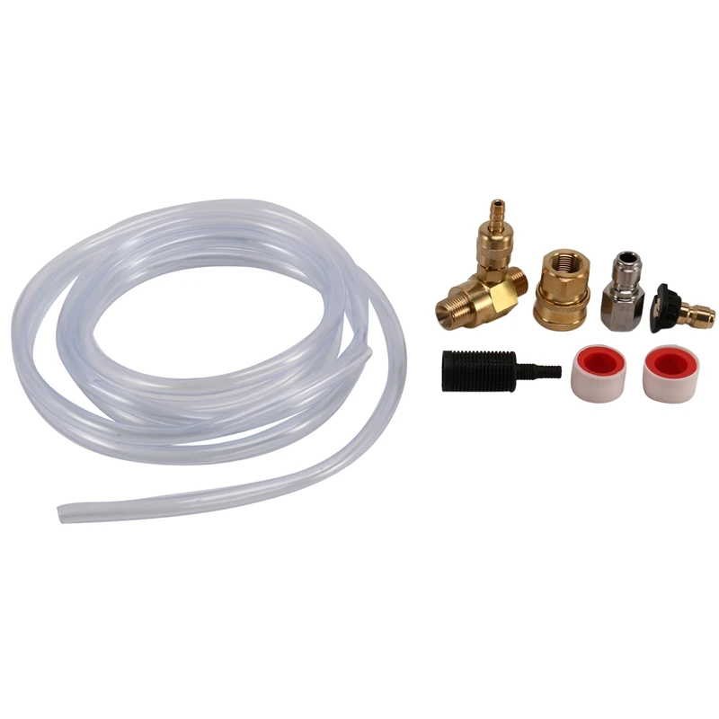 

Downstream Injector For Pressure Washer, Power Washer Injector Kit, Soap Injector, 3/8 Inch Quick Connect, 4000 PSI