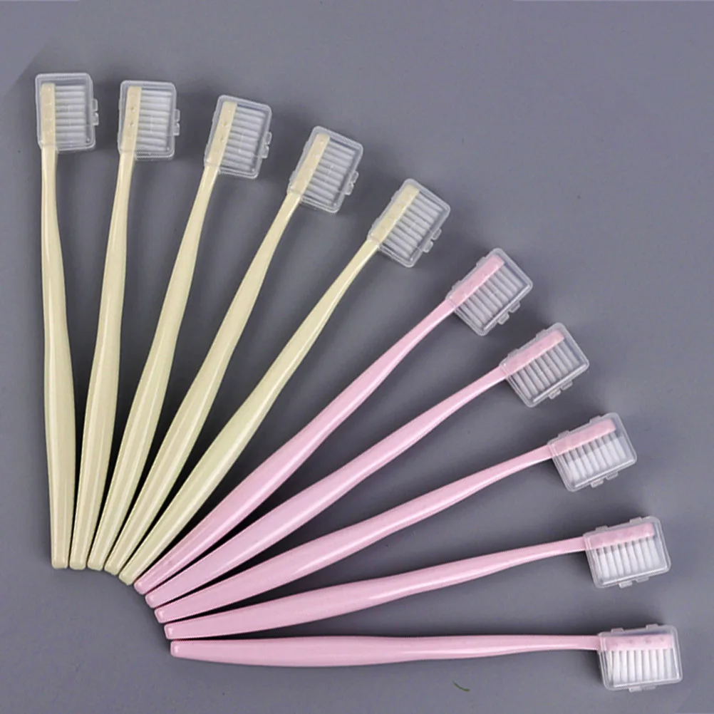 

20 Pcs Soft Bristle Toothbrushes Ultra Charcoal Cover Portable Size Daily Brushing Oral Clean Gingival Protect Small