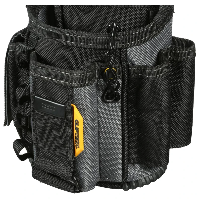 TOUGHBUILT TB-CT-34 Small Electrician Pouch Rugged 6-Layer Construction Durable Adjustable 13 Pockets Storage ToolBag