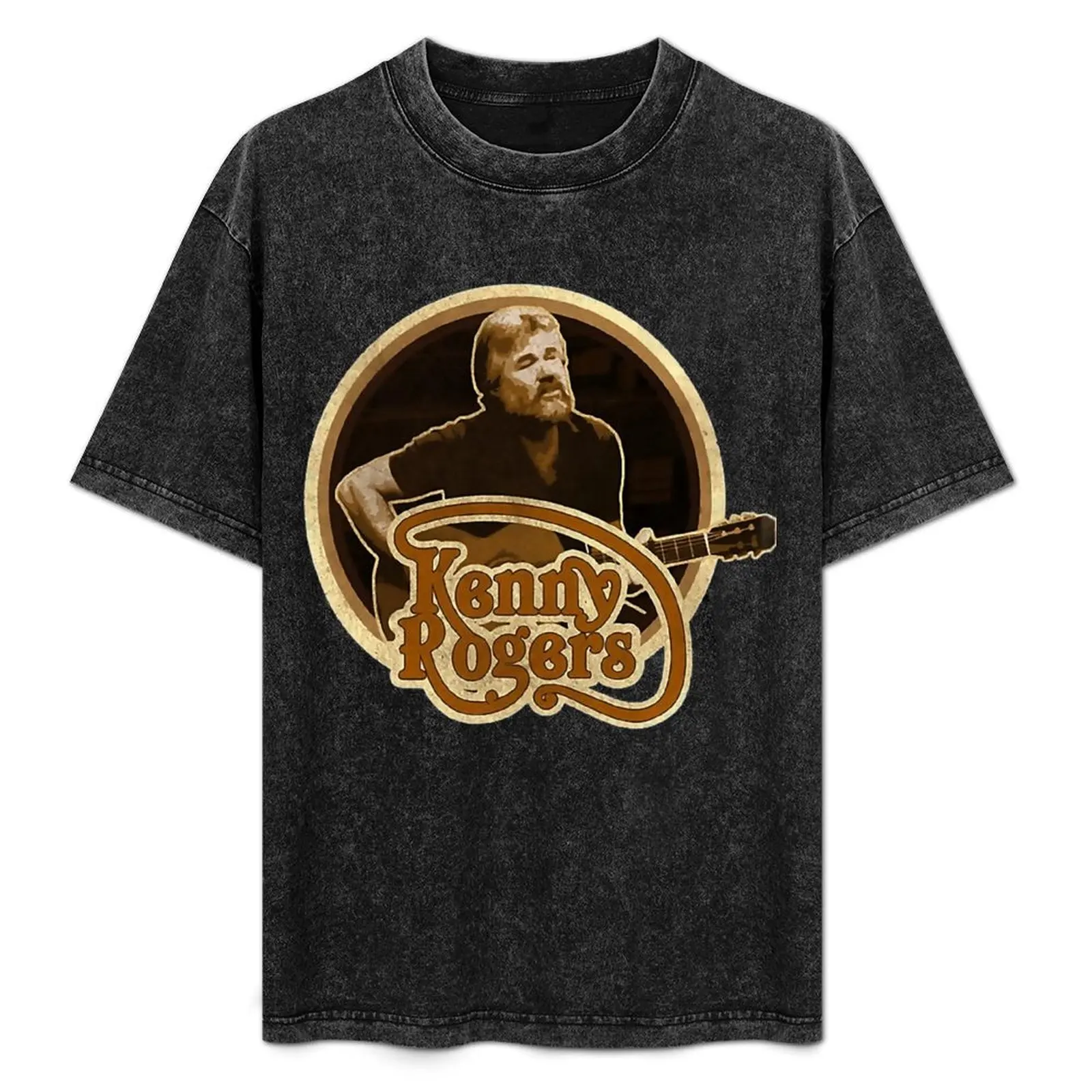 

Kenny music Rogers Vintage Country Music T-Shirt Casual Basic Short Sleeve T-Shirt
