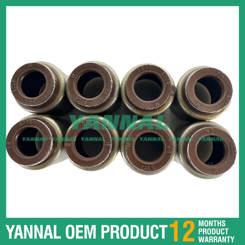 Premium quality 8PCS YN33GBZ Valve Oil Seal HA0380B For YunNei Diesel Engine Parts