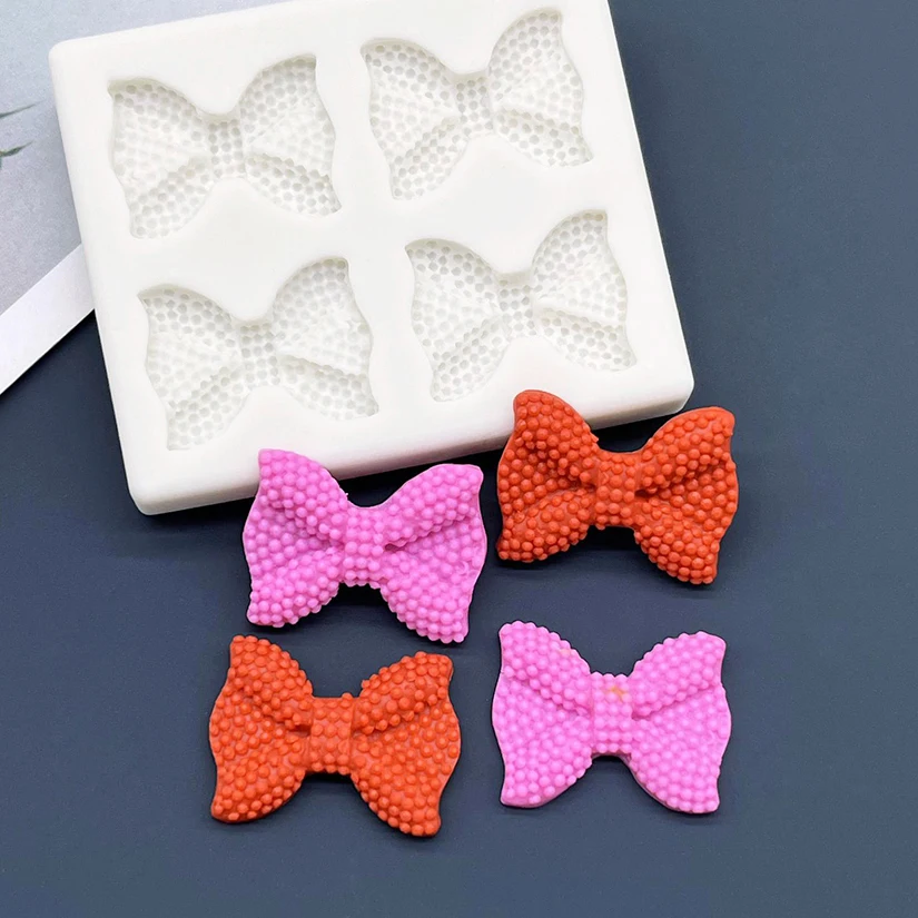 Bow Bowknot Silicone Mold para Assar, Ferramentas de Decoração, Bolo Fondant, Sugarcraft, Cookie, Cupcake, Chocolate
