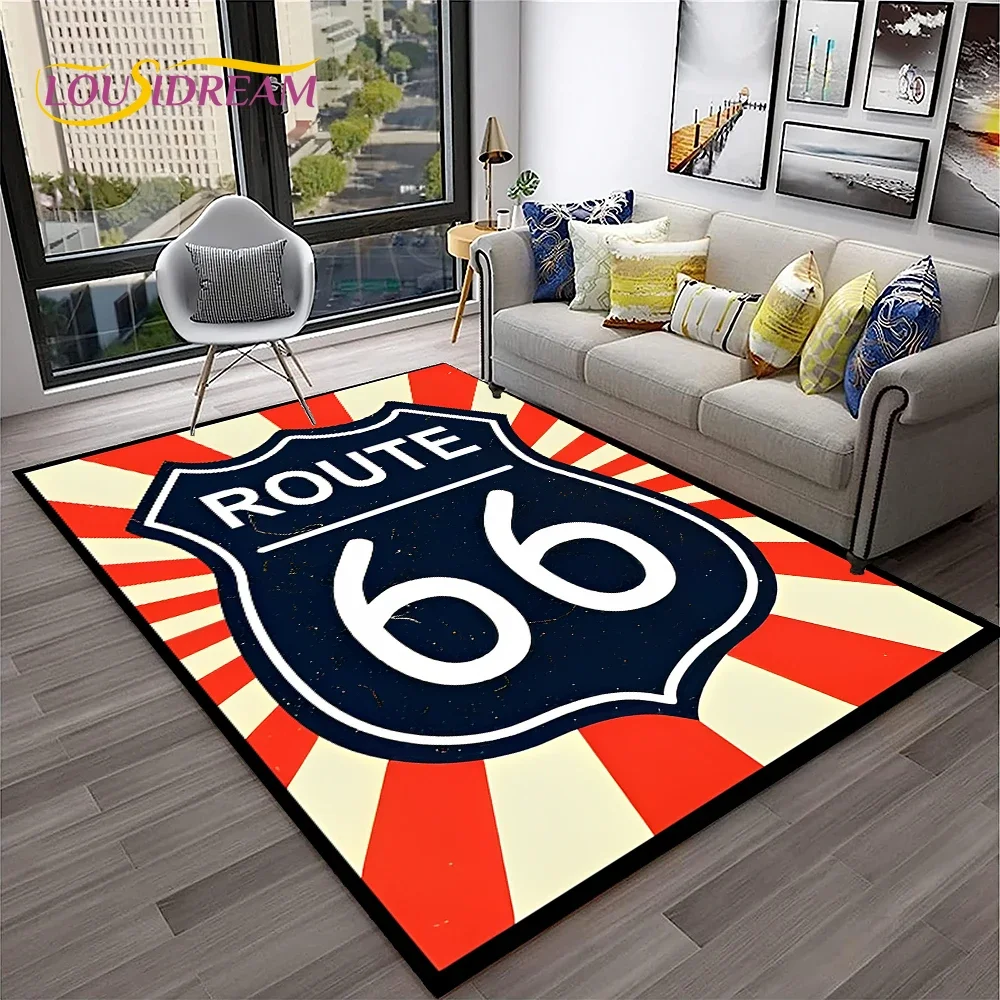 

Коврик Mother Road Route 66, нескользящий ковер для гостиной, спальни и домашнего декора — коврик для дивана и напольный коврик