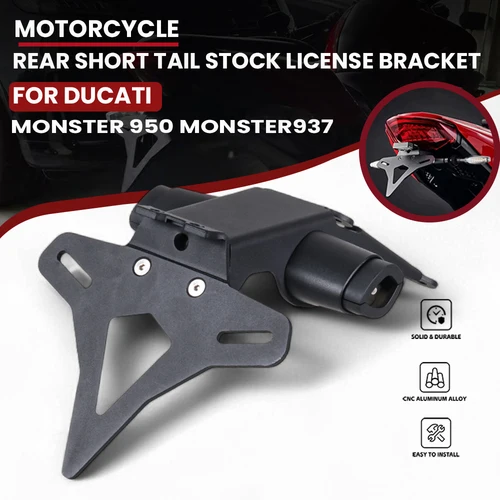 Para Ducati Monster 950 Monster937 2021-2025 motocicleta trasera corta Stock soporte para matrícula soporte de marco de contrapunto