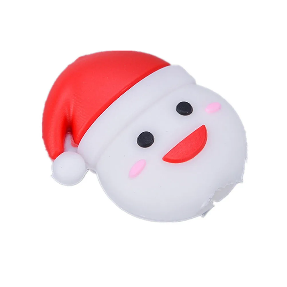 

4Pcs Christmas Cable Protector Cartoon Pattern USB Data Cable Winder Sleeve Cord Protector Phone Accessory Colorful