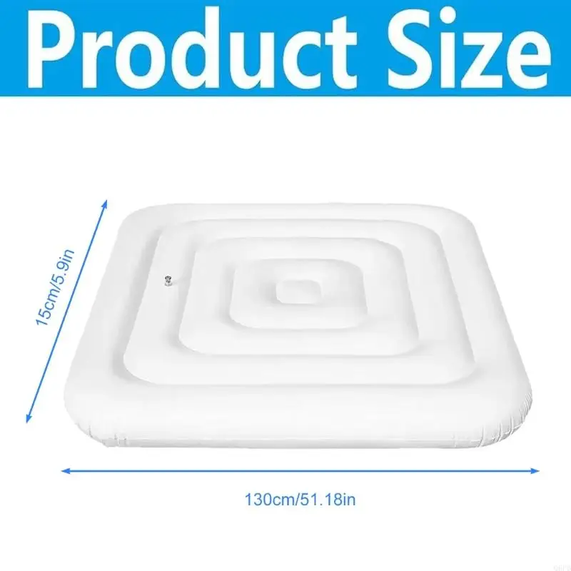   Inflatable Pool Lid 4.2ft Square Design Reduces Filter Replacement Needs