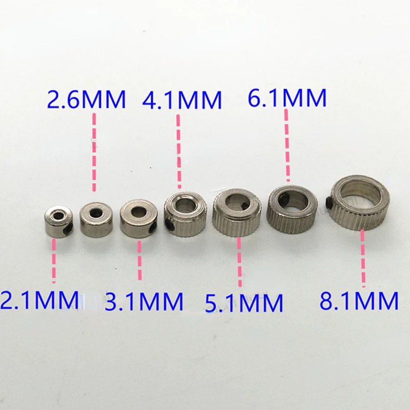 10PCS RC Models Parts Metal Bushings Shaft Positioning Sleeve 2/3/4/5/6/8mm Wheel Lock Axle Stopper with M3 screws DIY