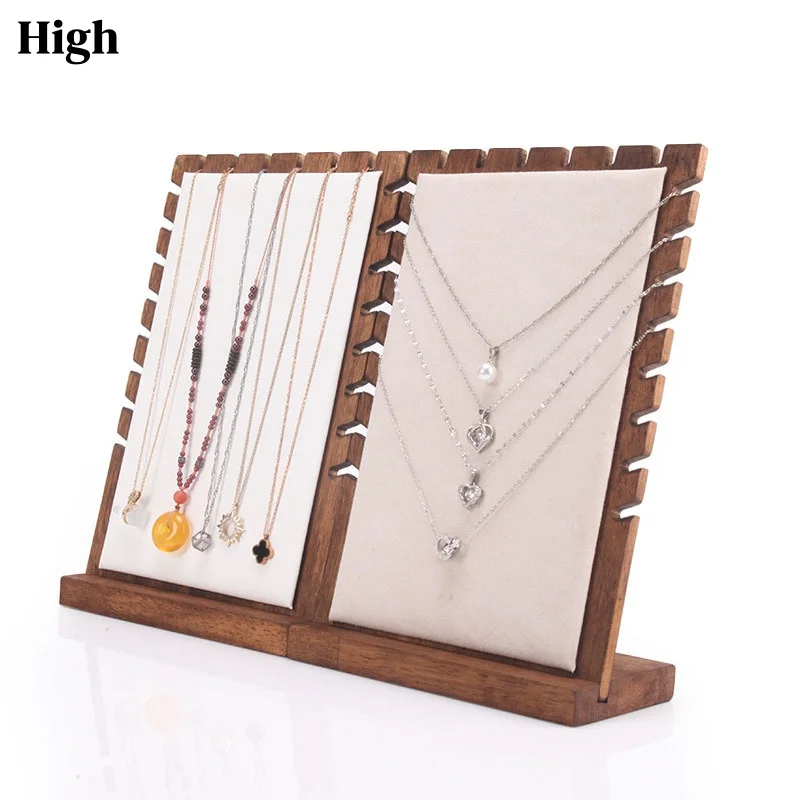 

17,5*9,5*25,5 см из искусственной кожи, бамбуковая подставка для ювелирных изделий, держатель для ожерелья, подвесная цепочка, браслет, подвесная доска для организации