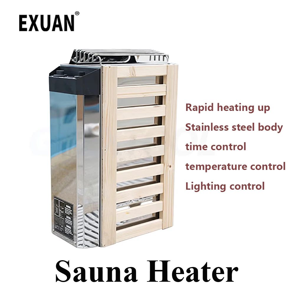 3KW/3.6KW Sauna Heater 220V Sauna Steam Generator Home Use Heating Furnace Room Dry Equipment Internal Control External Stove