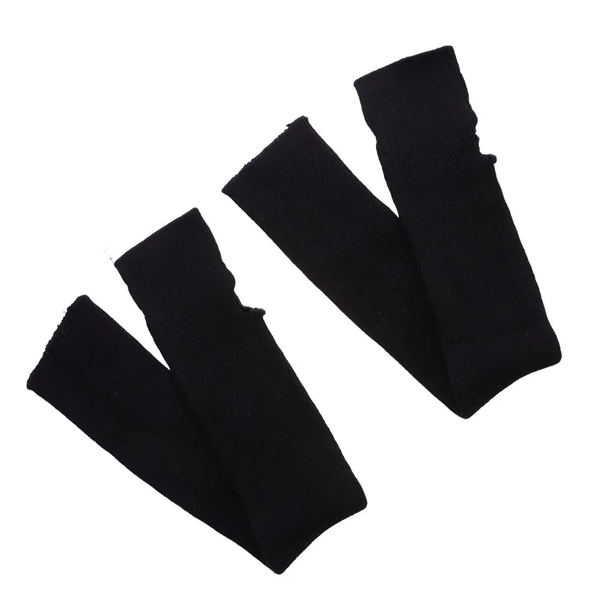 

1 Knitting Warm Forearm Sleeves Winter Protection For Cycling Fishing Driving Running Outdoor Sports Black