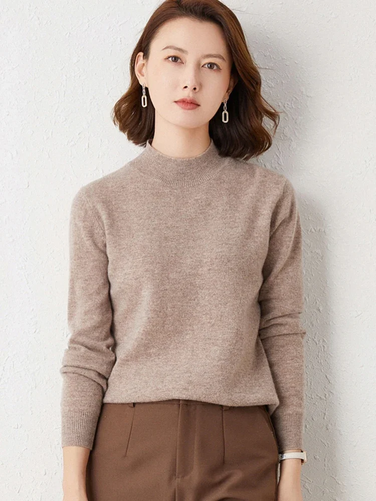 Korea Slim Turtleneck Sweaters Knitting Pullover Sweater Long Sleeve Bottom Shirt Autumn Winter Soft Blouse Jumpers for Women