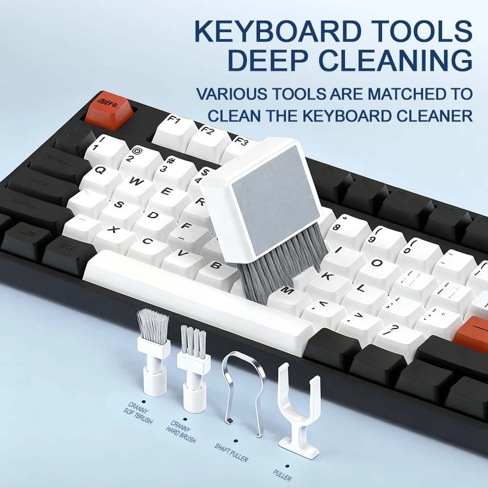 طقم تنظيف لوحة مفاتيح الهاتف اللوحي متعدد الوظائف 33 في 1 لهاتف iPhone Samsung AirPod وفرشاة إزالة المفاتيح ومزيل الشاشة #3