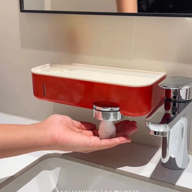 

Toilet Sensor Hand Soap Machine Mirror Cabinet Wall Mounted Storage Foam Holder Fully Automatic Sensor Soap Dispenser