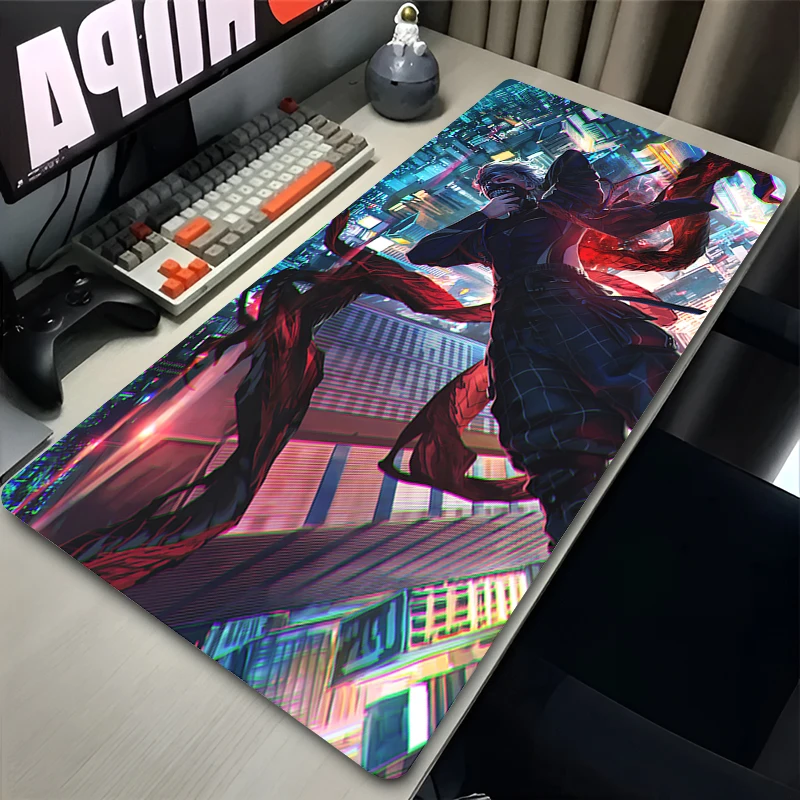 Mouse Pad Laptop Japan Anime Tokyo Ghoul Gamer Mousepad XXL Black And White Keyboard Rug PC Kaneki Ken Gaming Extended Desk Mat