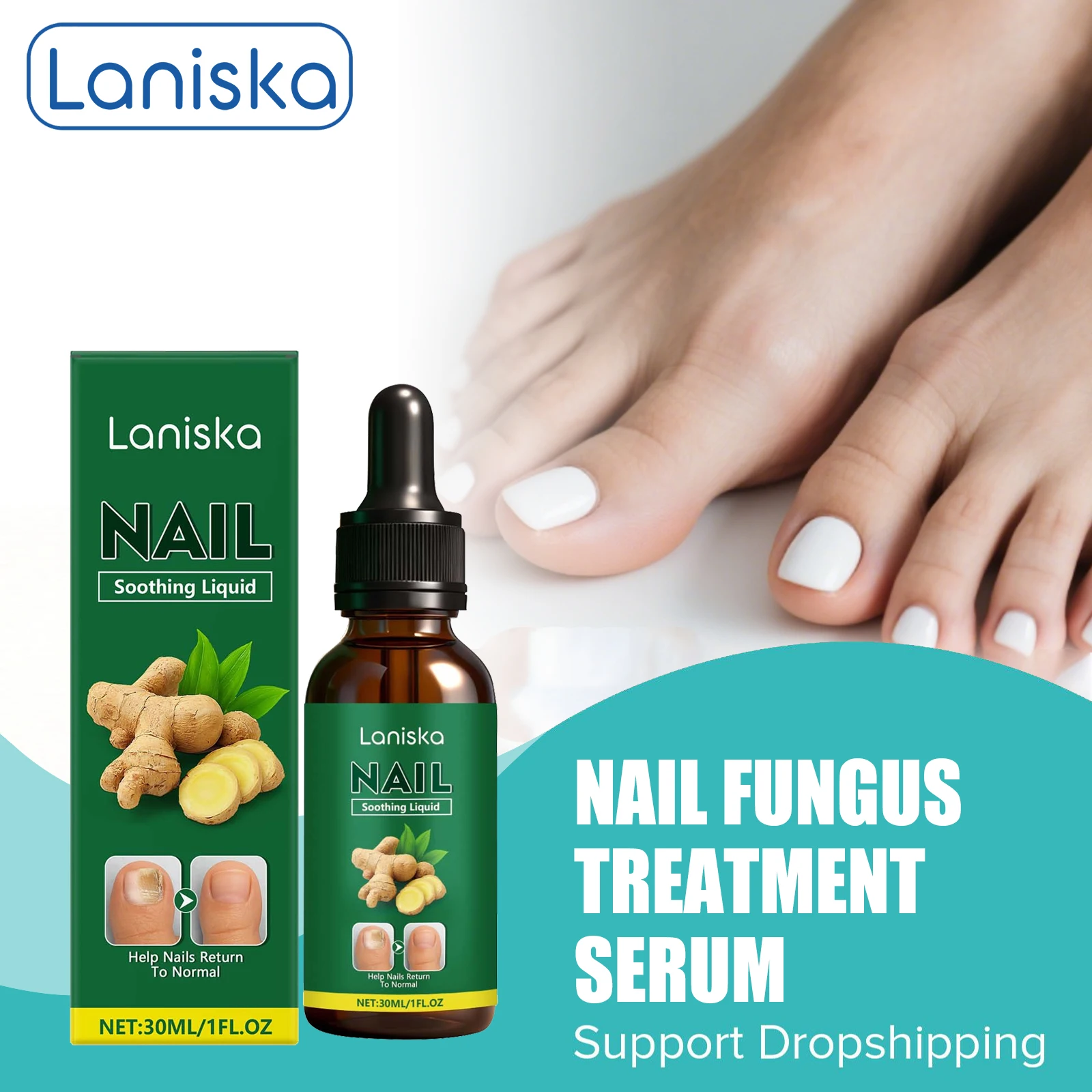 

Toe Nail Fungus Removal Serum Repair Nourish Damage Nail Anti-Infective Paronychia Ginger Extract Onychomycosis Hand Foot Care