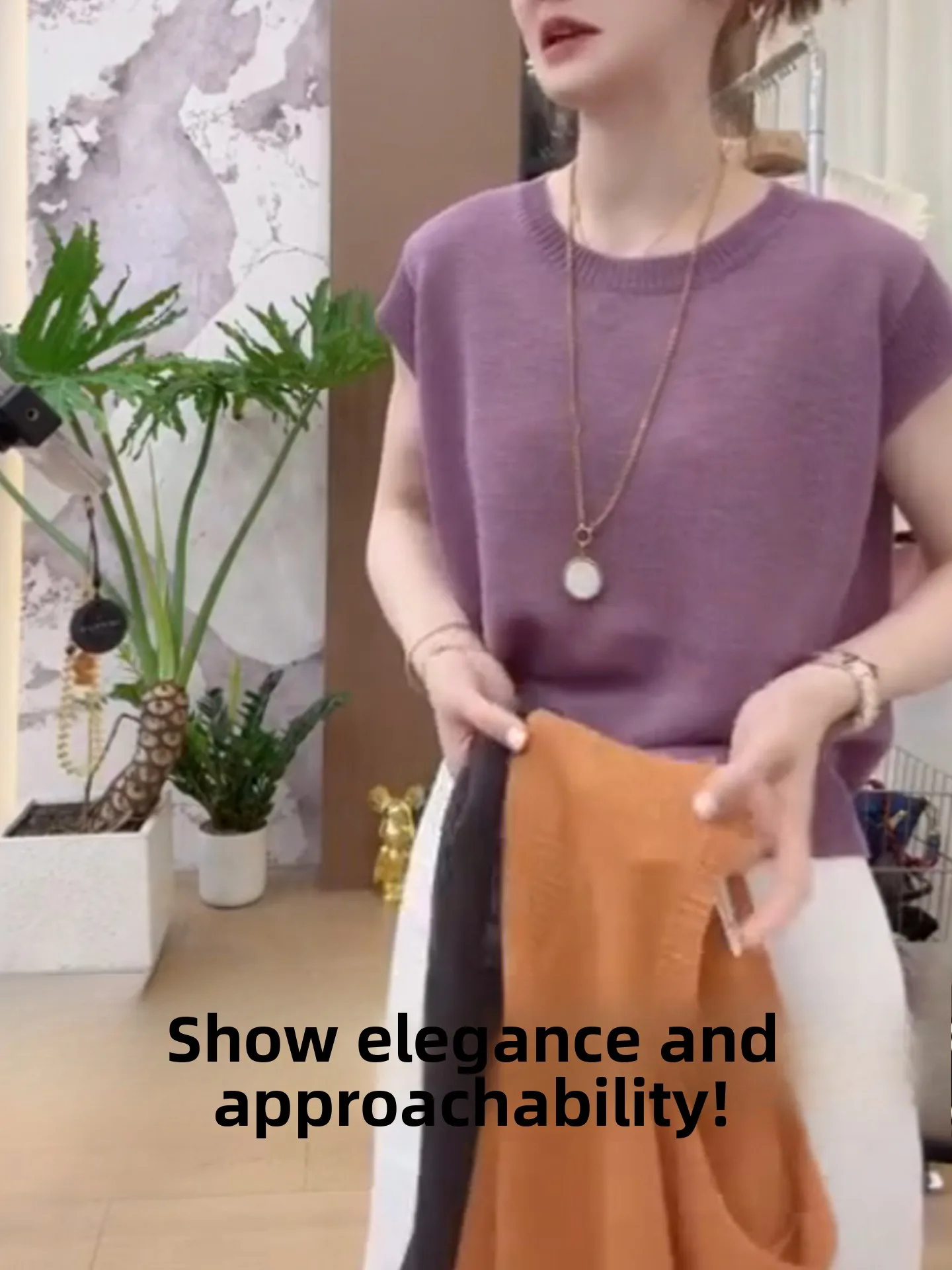 

round Ne Knitted Sun Protection Cover up T-irt Women's Faion Summer Top Breathable Loose Fit ort Sve Pure Color