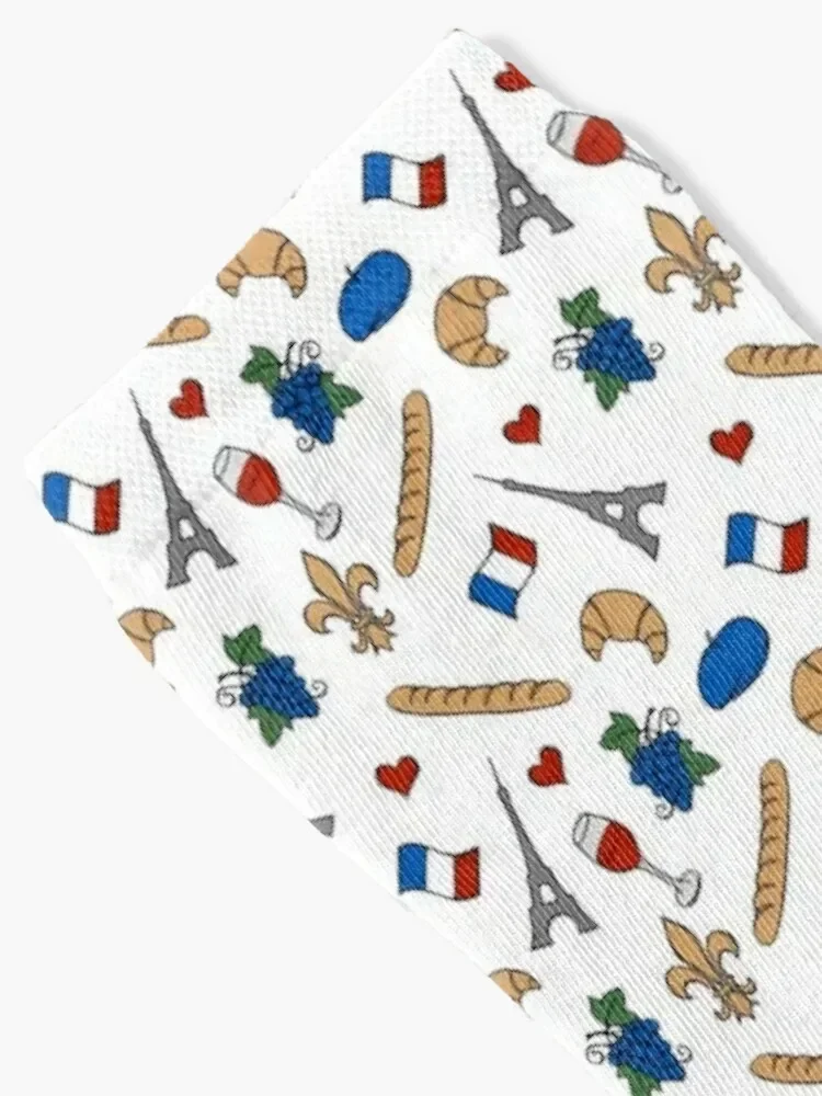 Vive la France! Pattern Socks compression designer short gym Mens Socks Women's