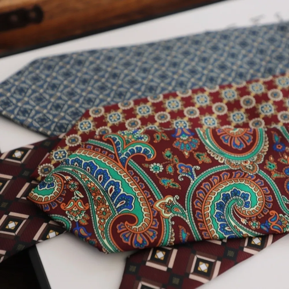 Modische Elegante Paisley-Krawatte 9cm Breit Polyester Bedruckte Krawatten Formelle Hemd-Accessoires Luxus-Krawatten für Studenten – Detail 10