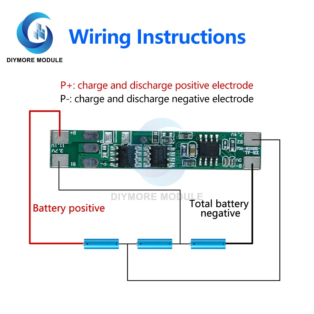 3S 4S 11.1V/14.8V 12A /8A Peak Li-ion BMS PCM With Balanced Lithium Battery Protection Board for LicoO2 Limn2O4 18650 li battery